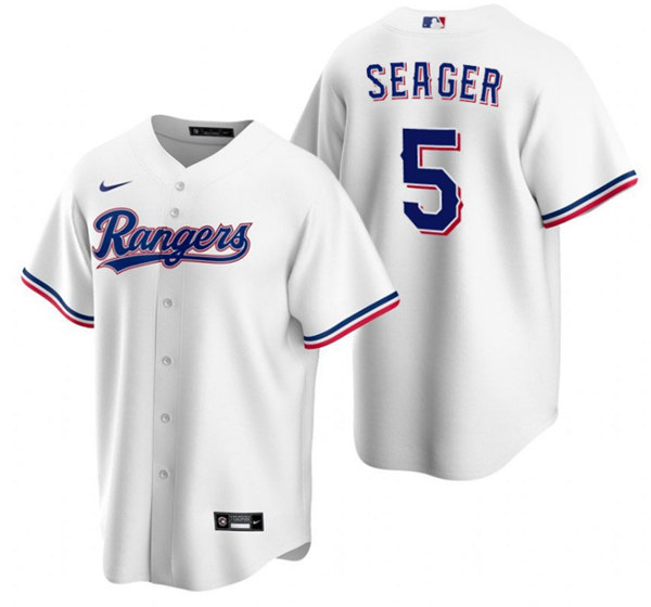 Men's Texas Rangers #5 Corey Seager White Cool Base Stitched Baseball Jersey Men's Texas Rangers #5 Corey Seager White Cool Base Stitched Baseball Jersey